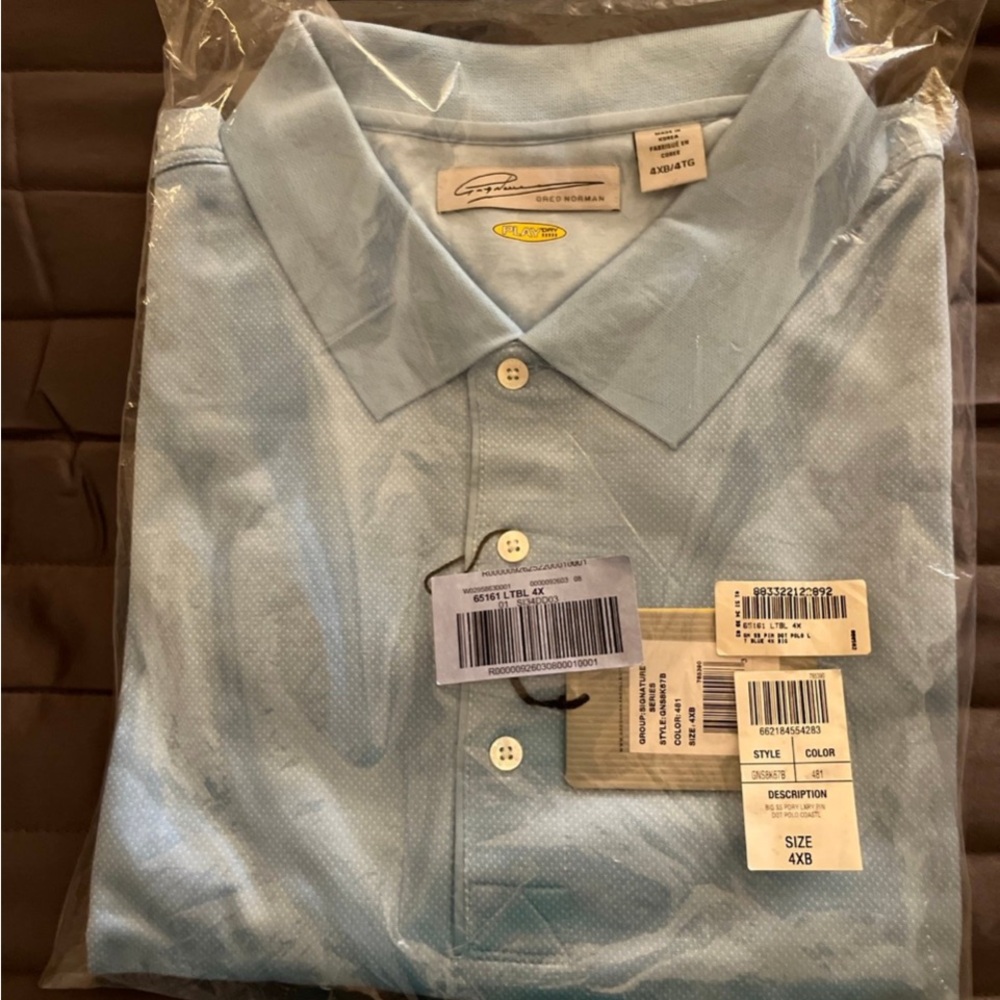 Greg Norman Collection Light Blue Polo Shirt